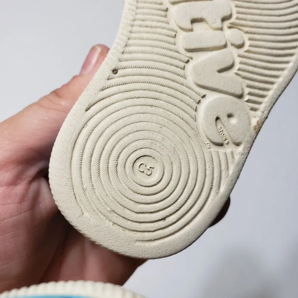 Native Kids Girl 5‎ Bright Blue Breathable Comfort Shoes Eyelet Details Water